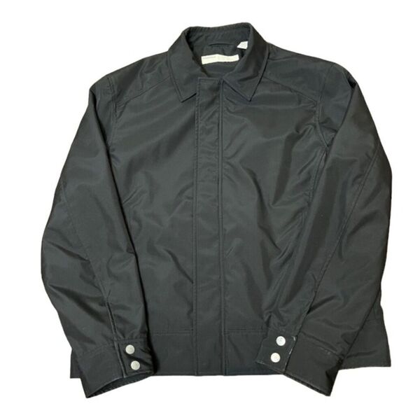 Perry Ellis Other - Perry Ellis Men's Black Jacket Zip+ Snap Size Medium Poly Bomber
